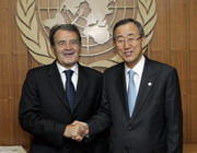 Secretary-General Ban Ki-moon with Former Prime Minister Prodi