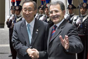 Secretary-General Ban Ki-moon with Former Prime Minister Prodi