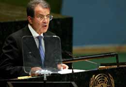 Romano Prodi all`ONU