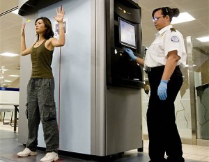 un body scanner in azione