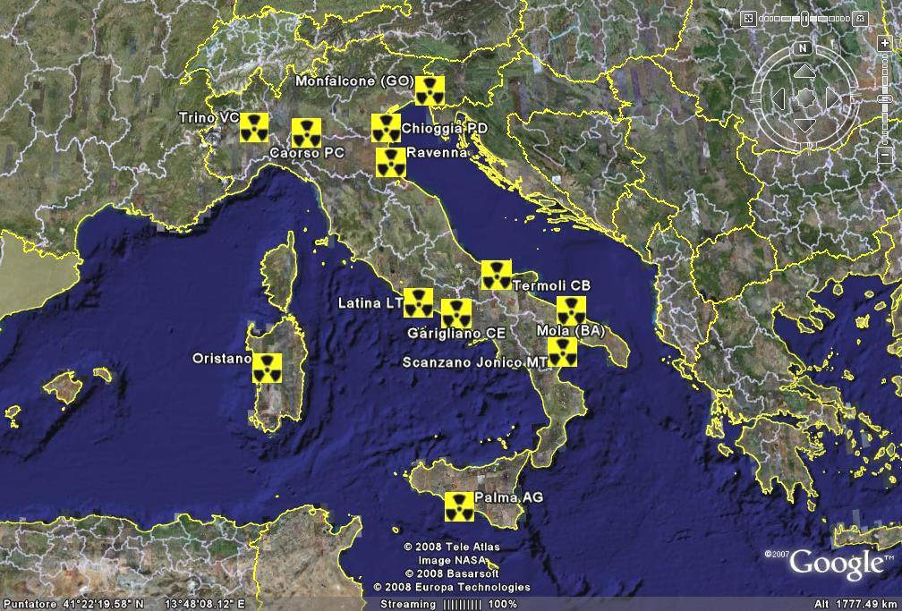 I siti nucleari in Italia
