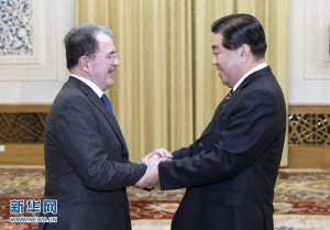 Romano Prodi con Jia Qinglin