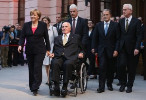 Angela Merkel, Helmut Kohl, Romano Prodi e Hans-Gert Pottering